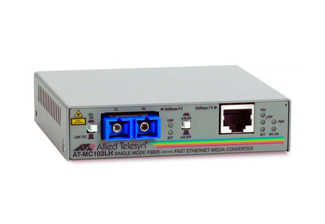 Оптоволоконный медиаконвертер Fast Ethernet AT-MC103LH-60